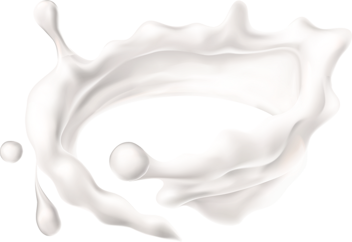 3d realistic milk splash