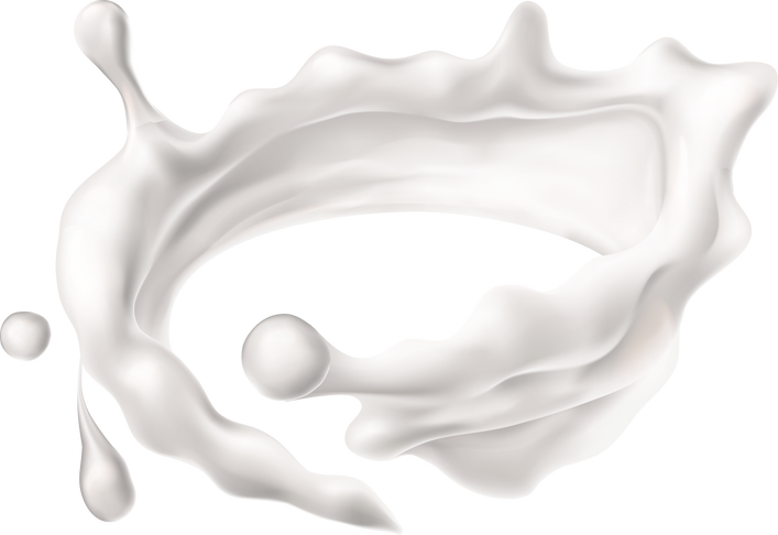 3d realistic milk splash